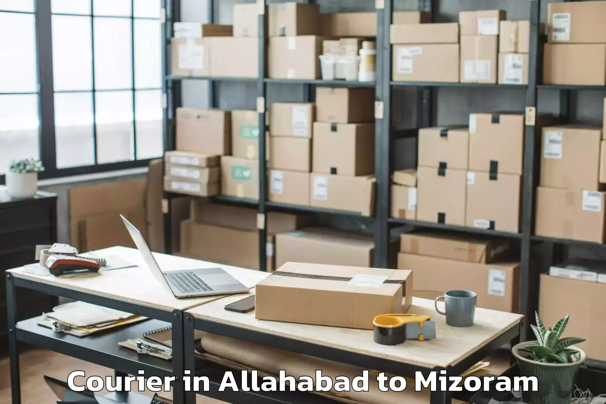 Book Allahabad to Sairang Courier